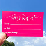 100 Song Request Cards Play Song At Wedding Reception Prom Dance Party Band Dj Karaoke Music Suggestion Note Hot Pink
