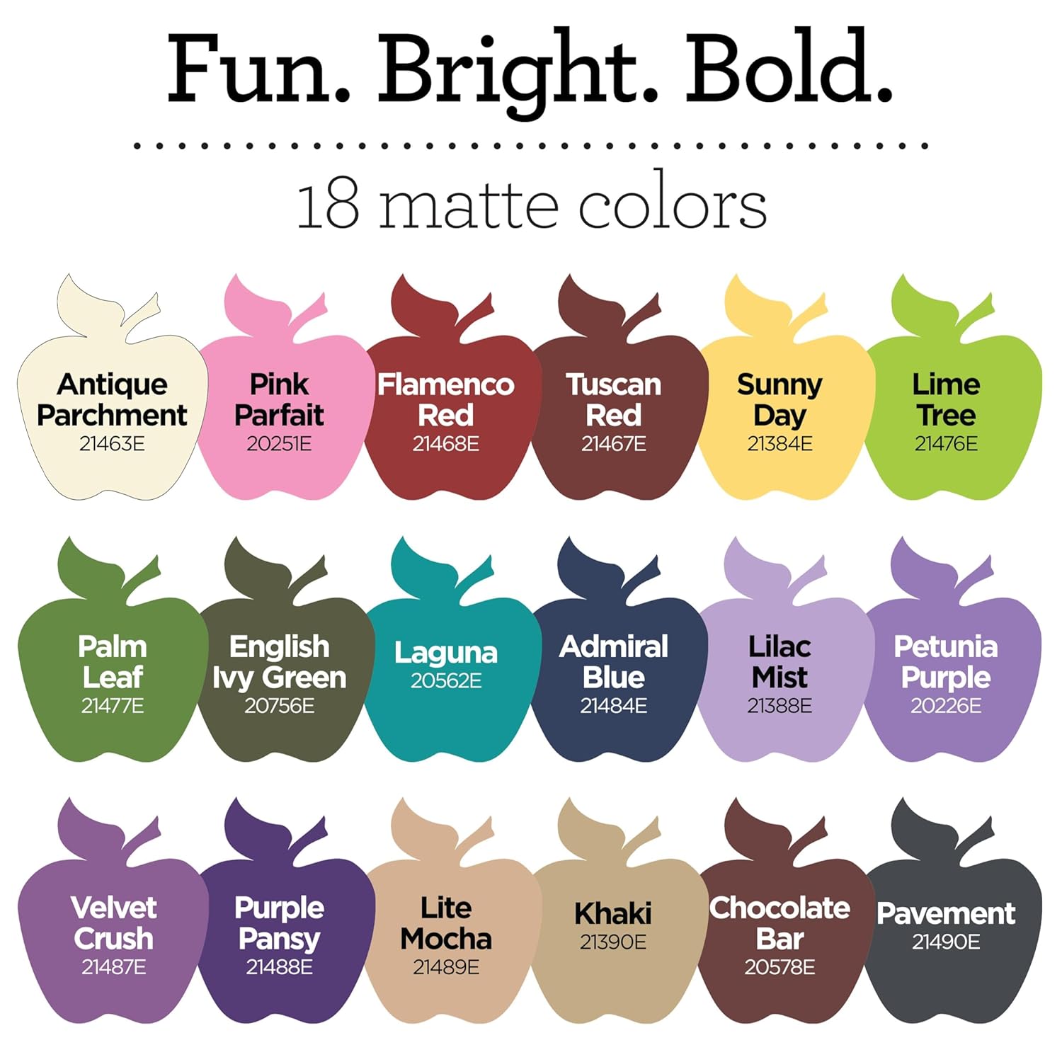 Apple Barrel PROMOABII Matte Finish Acrylic Craft Paint Set Designed for Beginners and Artists, Non-Toxic Formula That Works on All Surfaces, 2 Fl Oz (Pack of 18), 18 Colors May Vary, Count