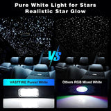 Starlight Headliner Kit - 500Pcs 0.03In 9.8Ft Fiber Optic Star Lights For Car With 16W Rgbw, Twinkle & Music Sync, App/Remote Control For Car Roof/Bedroom Ceiling
