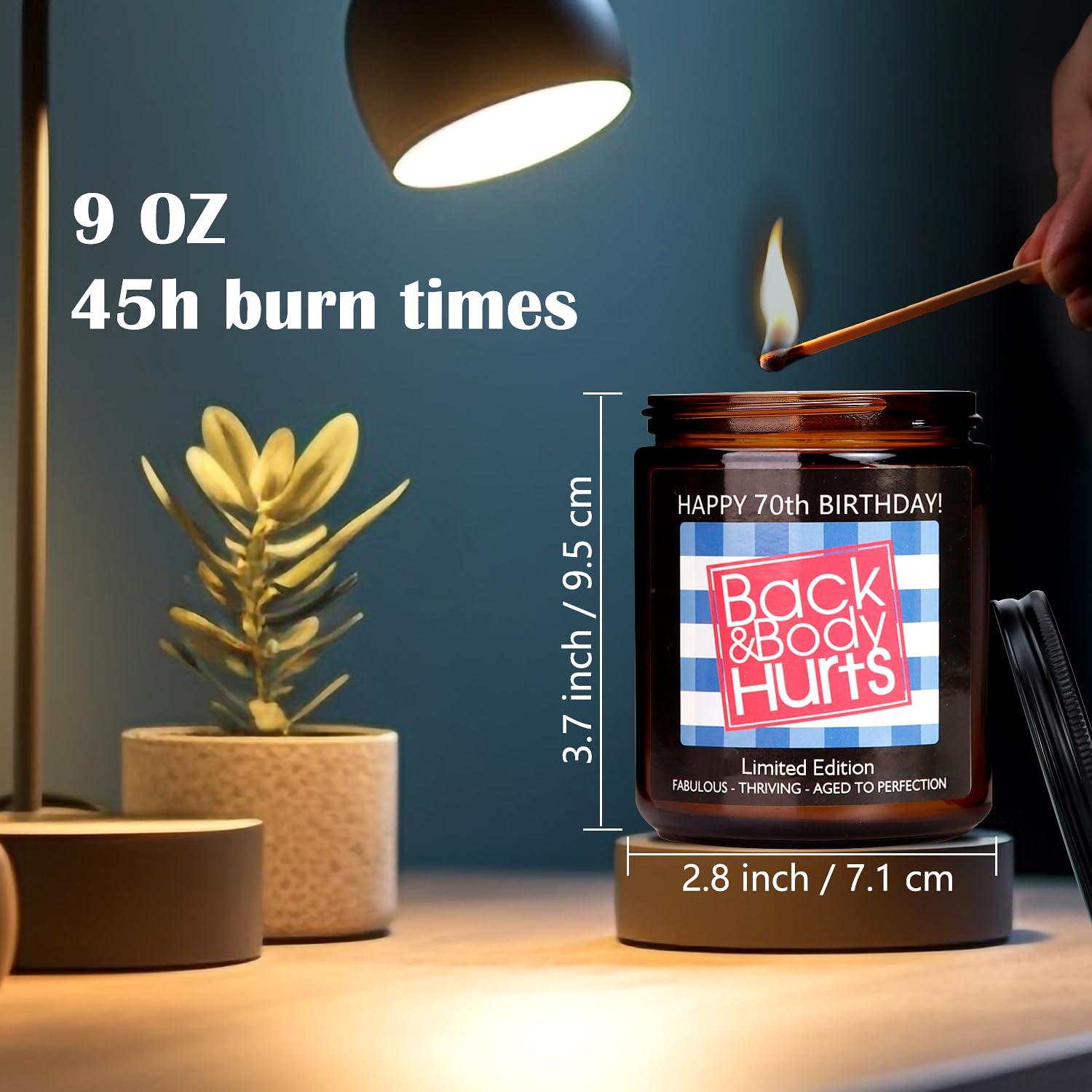 70Th Birthday Gifts For Women Men, 70Th Birthday Decorations For Women Men, Best Gifts For 70 Year Old Woman Man, Funny Birthday Candle Gift Ideas For Her Him Mom Dad Grandma Grandpa Wife Friends