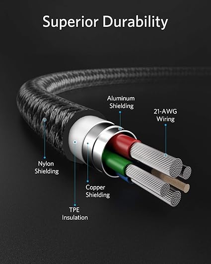 Apple MFi Certified USB C to Lightning Cable 6FT Nylon Braided Fast Charging Cord for iPhone 14 13 12 11 iPad Black