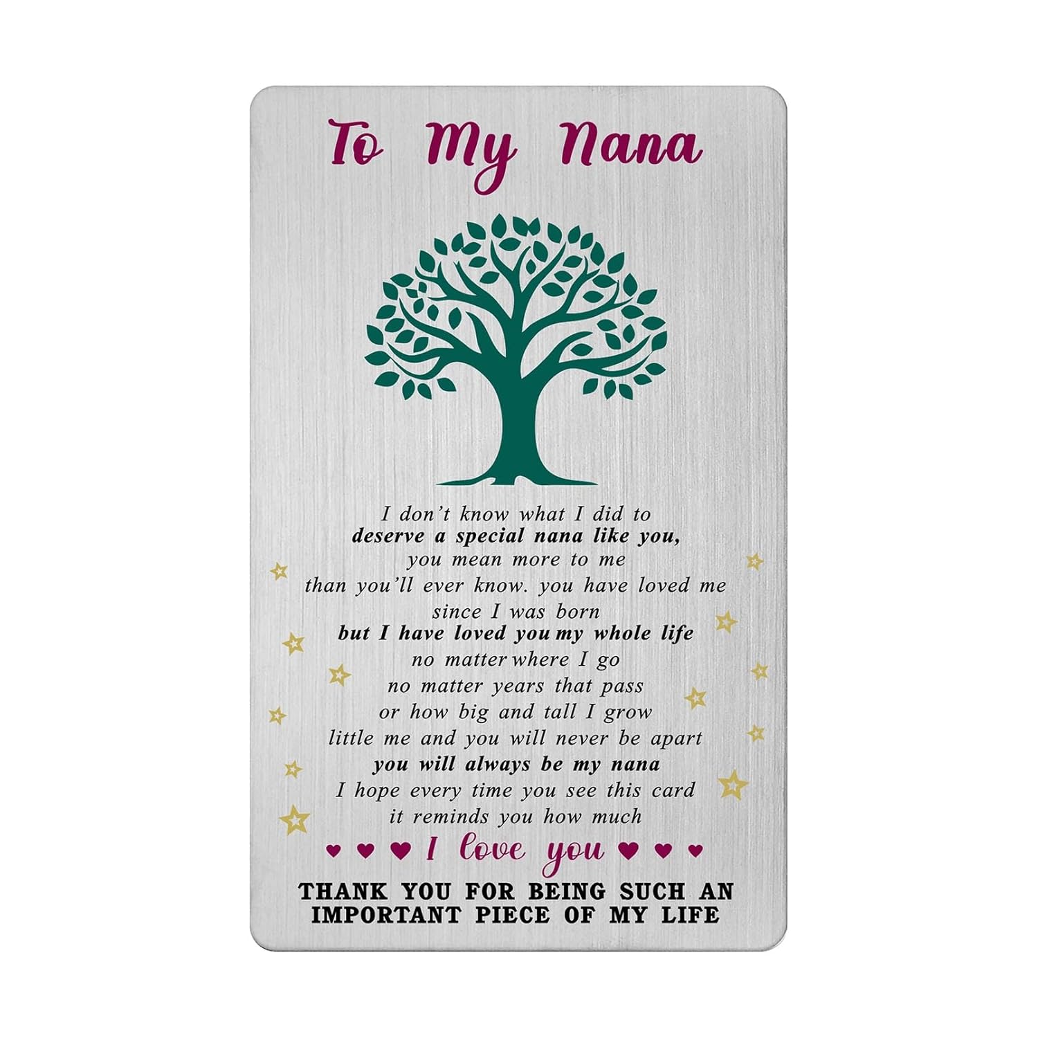 Valentines Day Card For Nana, Gift For Nana Birthday Easter Mother'S Day Thanksgiving Wedding Card From Grandchild