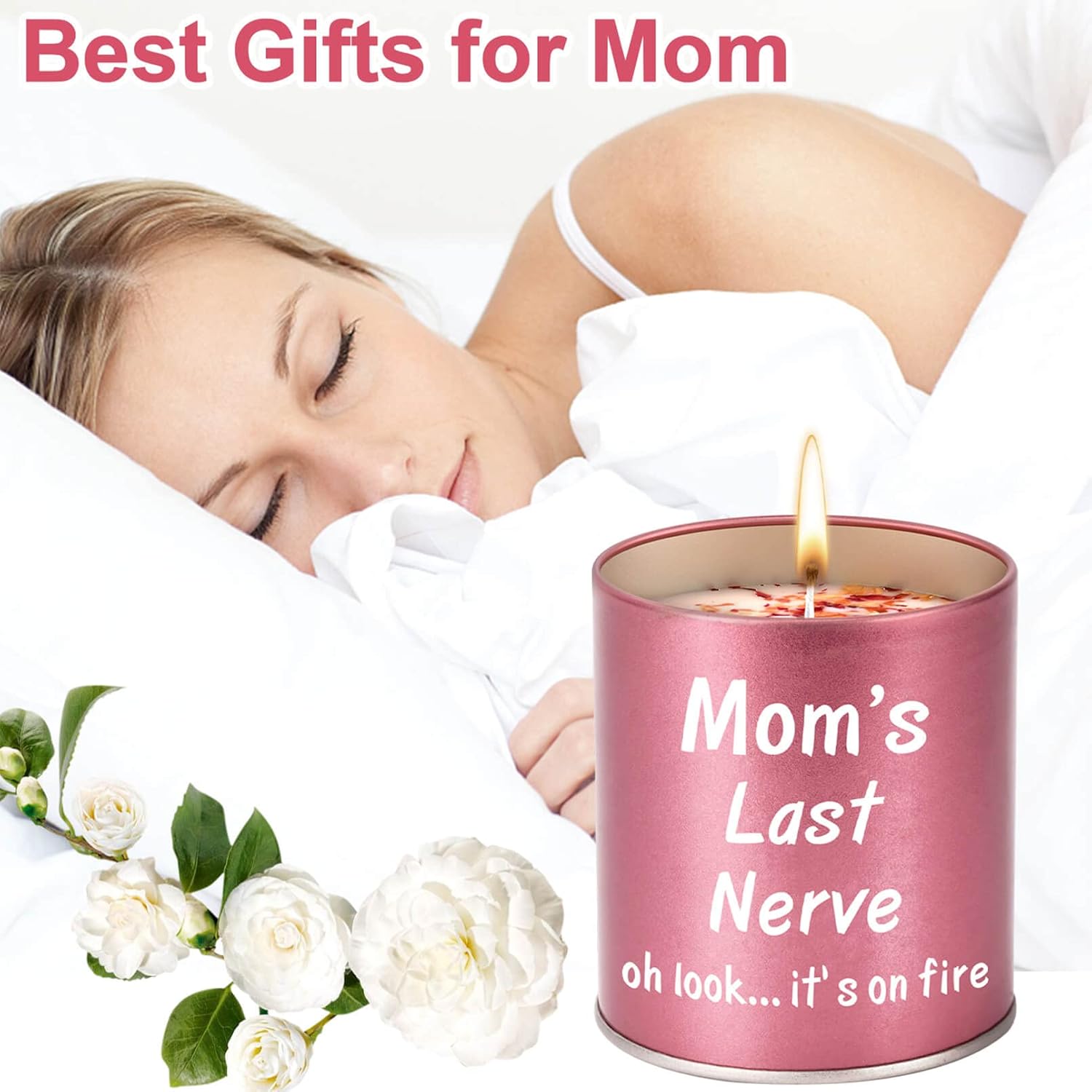 Mothers Day Gifts For Mom Scented Candles - Christmas Stocking Stuffers Presents Mothers Day Birthday Gifts From Daughter Son Great Ldeas Funny Unique New Mom Adoptive Mother Gift 9Oz Gardenia