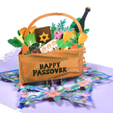 Passover Shopping Pop Up 3D Greeting Cards With Blank Note & Envelope, Ideal Celebration Gift For Friendship, Love, Anniversary, Special Moments, Inspirational, Birthday, Holiday, Party