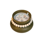Magnolia Juniper Scented Candle – 23Oz Green Ceramic Jar With Wooden Bead Accent– 12H, Smokeless - Premium Paraffin And Palm Wax, Cotton Wick – Aromatherapy Gift For Home Relaxation