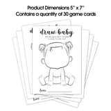 Draw Baby Shower Games, Boy Or Girl Gender Reveal Party Game - Baby Shower Party Activities Supplies - Can You Guess What The Baby Is Going To Look Like 30 Cards/Drawbaby-002