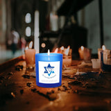 Yahrzeit Candles - Yahrzeit Memorial Candles, Memorial Bereavement Gifts For Loss Of Loved One, Jewish Sympathy, Natural Soy Wax Hand Poured 7Oz (Blue)