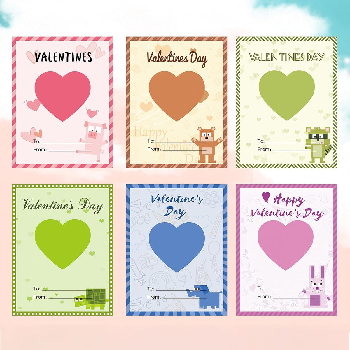 Valentines Day Cards For Kids School 30 Pcs Valentines Day Diy Gifts Card For Kids Classroom Party Exchange Cards,Classroom Exchange Prize Great For Friends (Only Cards)