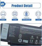 DR02P R73TC 11.4V 54Wh Replacement Laptop Battery for Dell Latitude and Precision Series