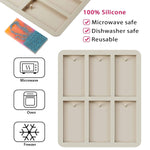 3 Pcs Silicone Resin Wax Molds Christmas Wax Epoxy Casting Mold With Hanging Hole For Diy Jewelry Making Pendant Crafts Decor(Rectangle)