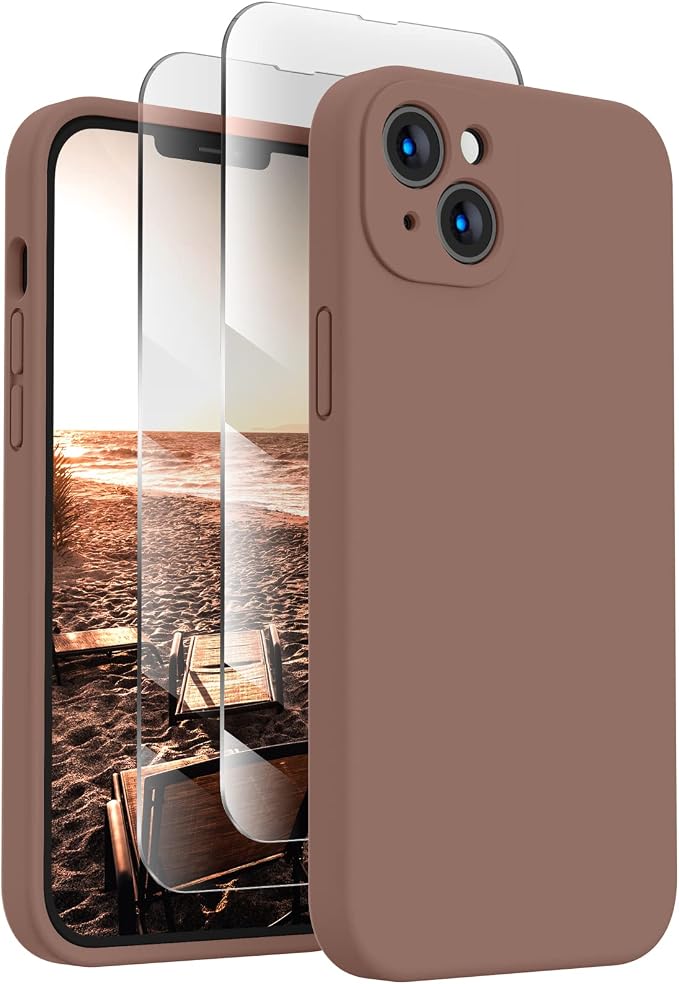 Light Brown iPhone 13 Case 6.1 Inch Slim Protective Matte Phone Cover