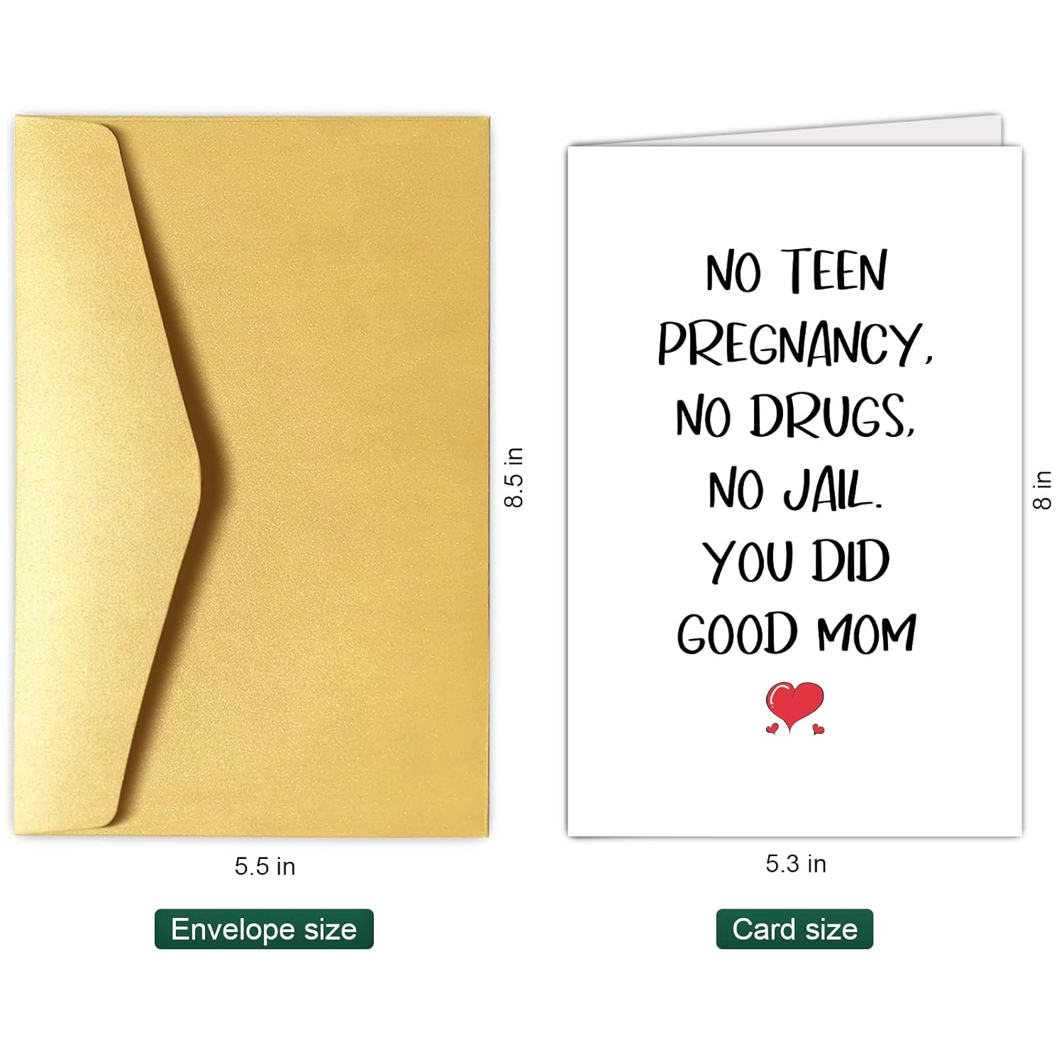 Hilarious Mother'S Day Card From Teen, Funny Mother'S Day Card From Daughter, You Did Good Mom Greeting Card