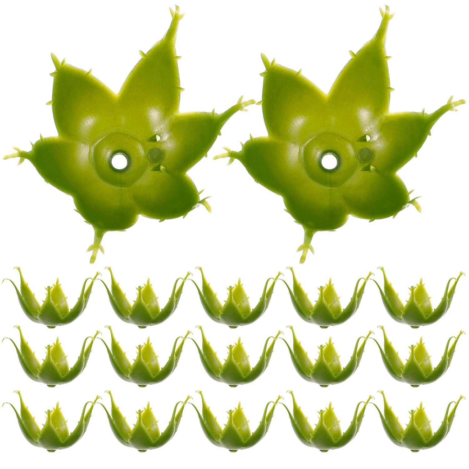 100Pcs Plastic Flower Base Calyxes 2.16 Inch Green Sepals For Diy Artificial Rose Flowers Floral Stem Crafts Home Decor Flower Shop Use