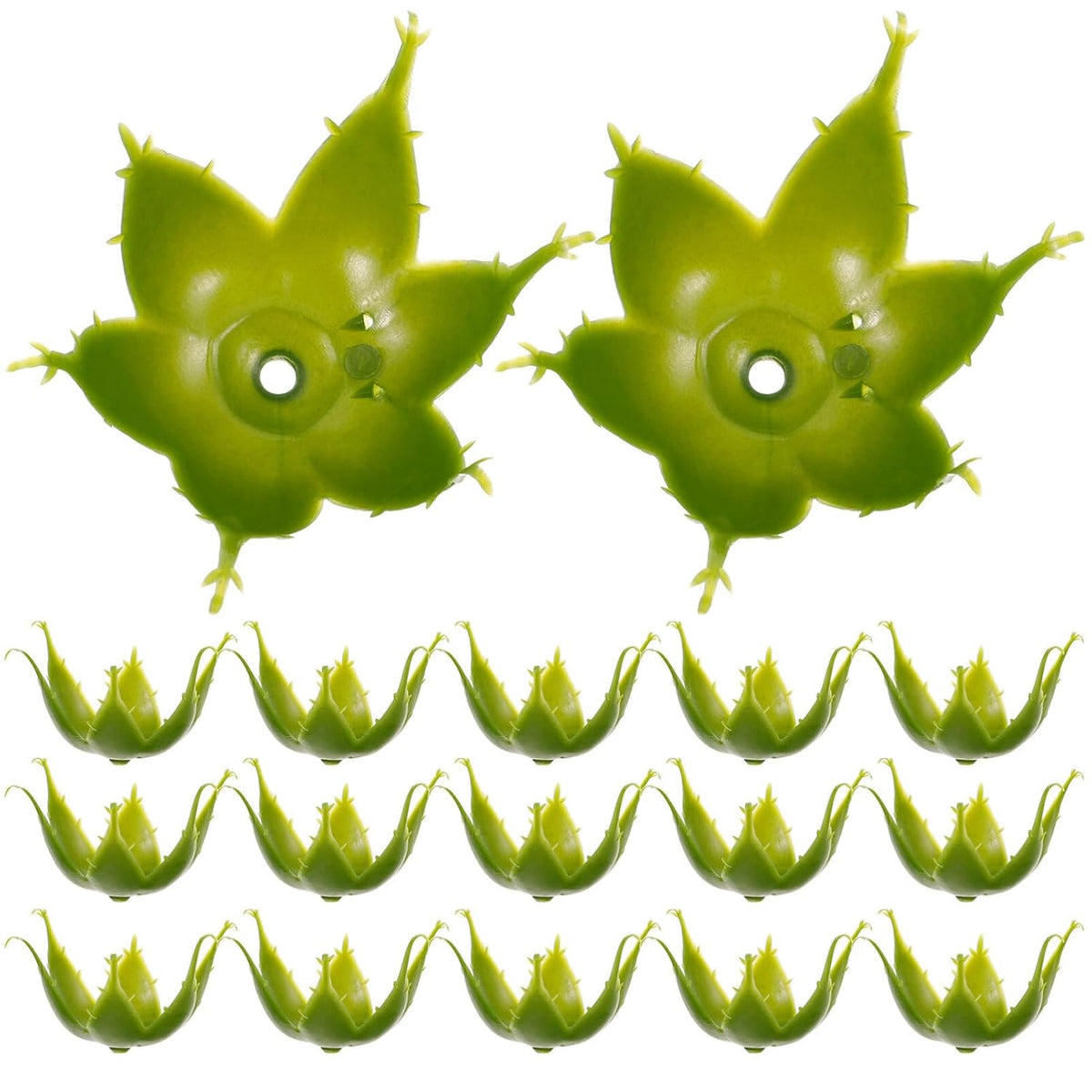 100Pcs Plastic Flower Base Calyxes 2.16 Inch Green Sepals For Diy Artificial Rose Flowers Floral Stem Crafts Home Decor Flower Shop Use