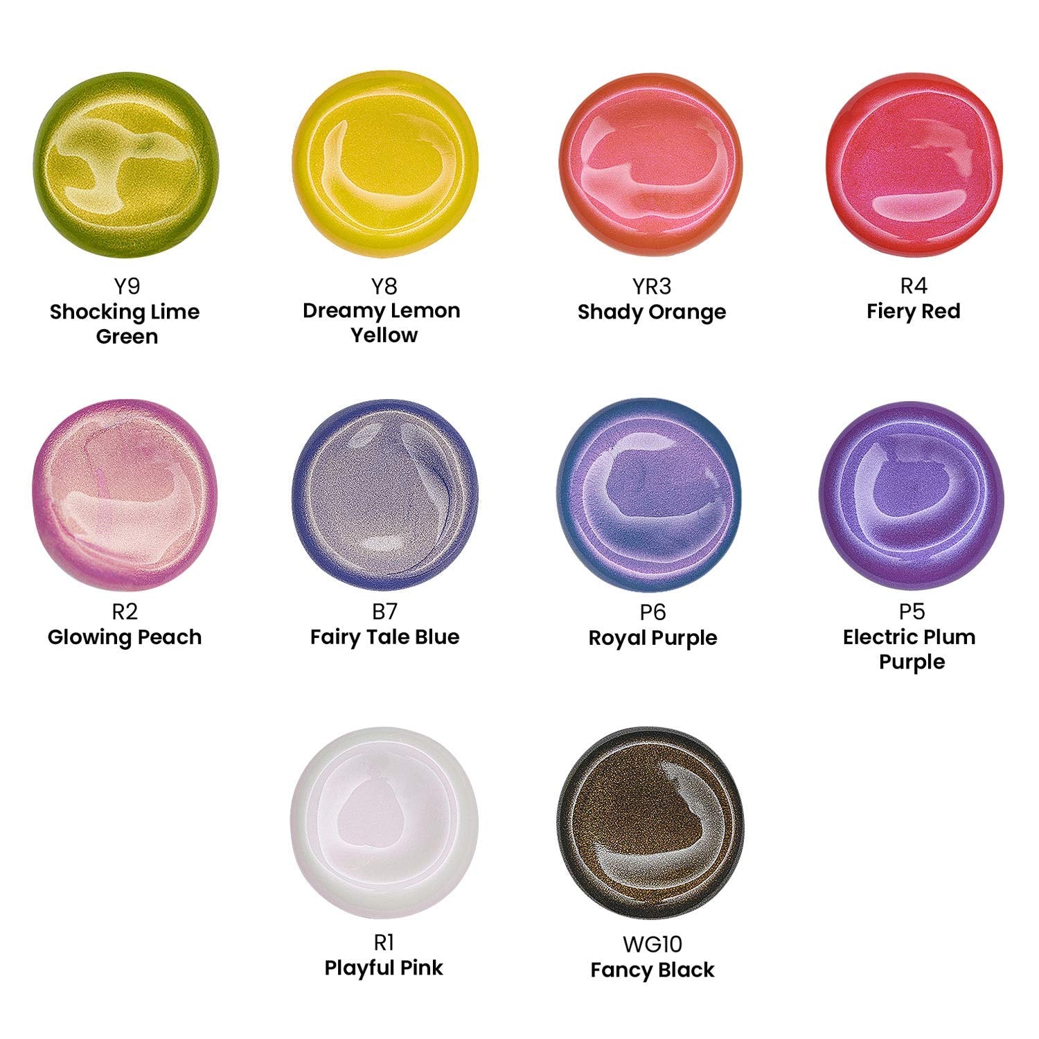 Iridescent Acrylic Paint Set – 10 Galaxy Tones, Shimmer Water-Based Paints For Canvas, Wood, Rocks, Fabrics, And Mixed Media Projects