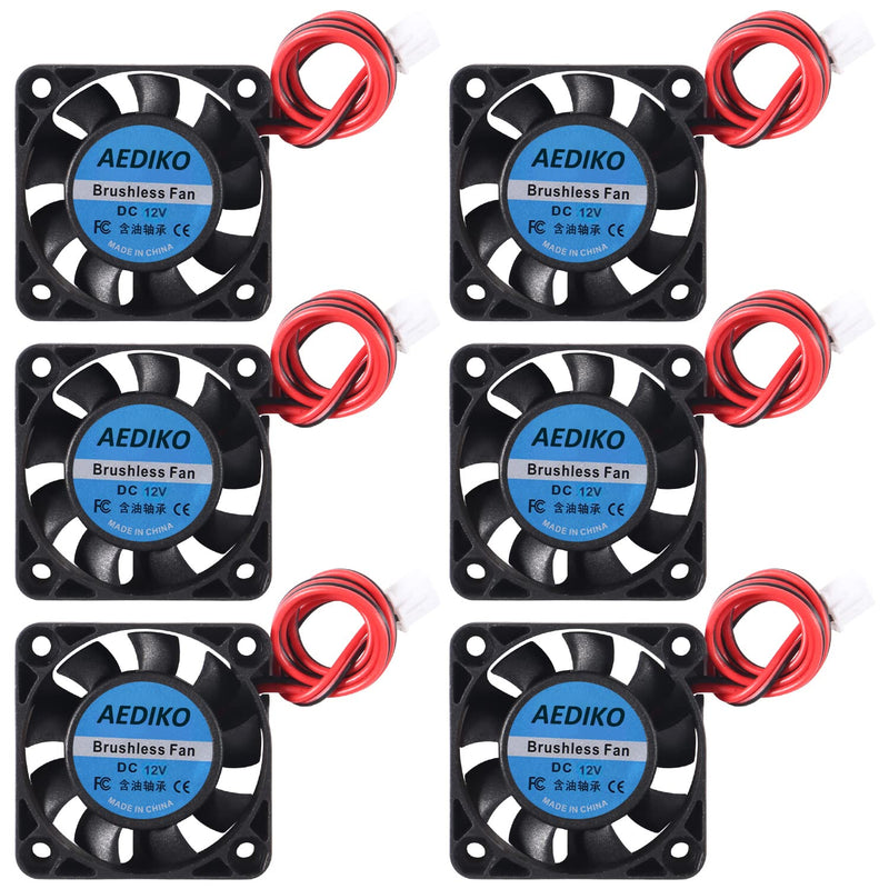 6Pcs 4010 Fan Dc 12V 3D Printer Cooling Fan Mini Brushless Fan 40X40X10Mm With