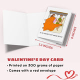 Valentines Gifts For Him, Boyfriend, Bf, Husband, Men - Funny Valentines Card For Him - Anniversary, Birthday Gifts For Him - Single 5.3''X 8'' Folded Romantic Card From Girlfriend, Wife, Her