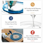 Epoxy Resin, 32Oz Epoxy Resin Crystal Clear, Not-Yellowing No-Bubble, Self Leveling Easy-Pour Easy Mix 1:1 Casting Kit & Coating For Diy Jewelry Making, Art Resina Clear Crafts, Molds, River Tables