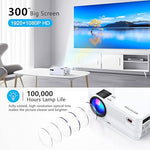 1080P Projector with WiFi, Two-Way Bluetooth, 300" 4K Display, Home Theater