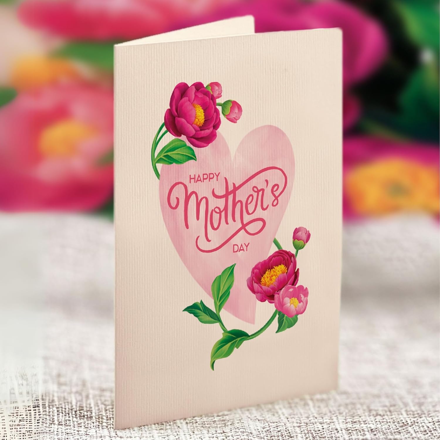 Pop Up Cards, Mother'S Day Card, Grande Peony Paradise, Happy Mother'S Day, 18 Inch Life Sized Forever Flower Bouquet 3D Popup Greeting Card, Gifts For Mom, Blank Notecard & Envelope