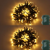 2 Pack 10.8Ft 120Led Christmas Fairy Lights, Twinkle Light Battery Operated With 8 Modes, Timer & Memory Function For In