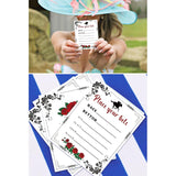 50Pcs Kentucky Horse Derby Bets Card – Horse Racing Invitation Betting Guessing Game Cards Party Supplies