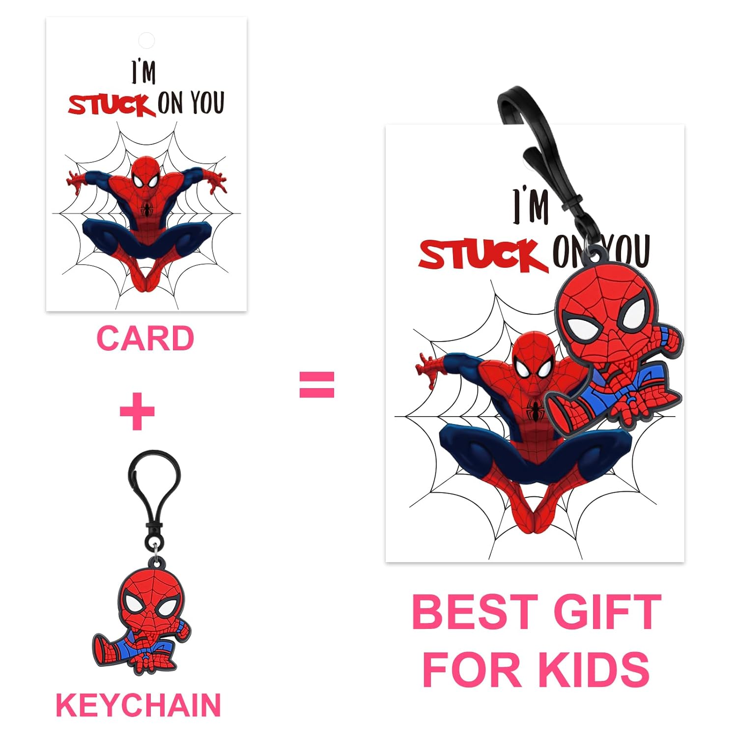 24Pcs Valentines Day Gifts For Kids Valentines Day Cards With 24 Keychains Valentines Cards For Kids School Class Exchange Cards Activities Prizes Party Favor For Boys Girls