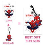 24Pcs Valentines Day Gifts For Kids Valentines Day Cards With 24 Keychains Valentines Cards For Kids School Class Exchange Cards Activities Prizes Party Favor For Boys Girls