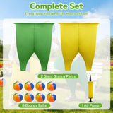 Granny Pants Party Game For Adults, Grannies Pants Ball Catching Game, Outdoor Granny Family Panties Games With 8 Colorful Bouncy Balls & 1 Air Pump For Fun Family Reunion & Adult Groups Yard Games