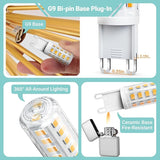 6 Pack G9 LED Bulbs 4W 40W Equivalent 3000K Soft Warm White 450 Lumens Non Dimmable
