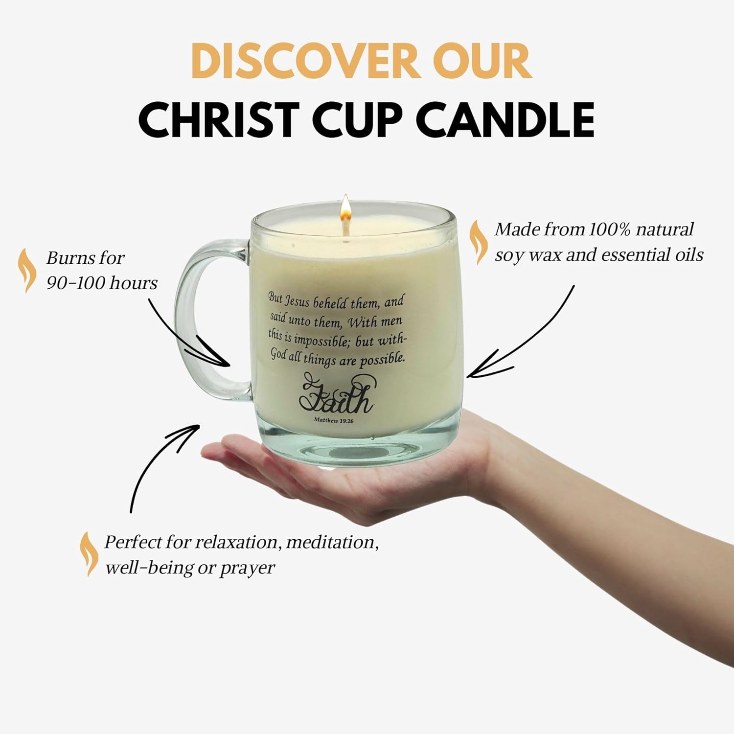 Pure Soy Wax Scented Candle | Non-Toxic, 100% All-Natural | Frankincense & Myrrh Essential Oils | Made In The Usa | Gift Box Included