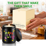 Lavender Scented Candles Personalized Gifts For Women Men | Funny Birthday Candle Diy Custom Message With Letter & Number Stickers - Make Your Unique Gift For Valentine'S/Mother'S Day/Anniversary