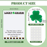 40 Set St Patrick'S Day Lucky Charm Pocket Token With Shamrock Four Leaf Clover Cards Leprechaun Gift Good Luck Pocket Token Keepsake Exchange Gift For Family Friends Coworkers Gifts