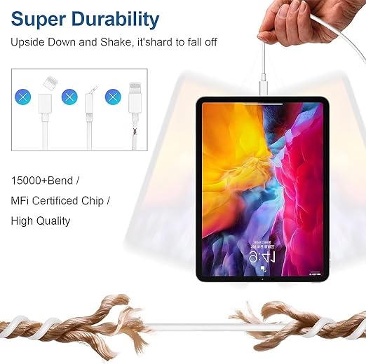 20W USB C Fast Charger with 10FT USB C to USB C Cable for iPhone 17 16 15 iPad AirPods