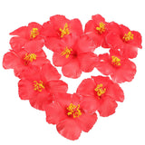 Hibiscus Artificial Flowers 10Pcs Lifelike Faux Tropical Flower Heads For Diy Wedding Hawaiian Luau Party Decorations And Photography Props