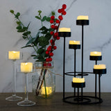 12 Pcs Led Flameless Flickering Tea Lights Votive Candle Battery Operated/Electric Flicker Led Tealight Bulk Fake Candles For Halloween Christmas Wedding Party Decorations (Warm White)