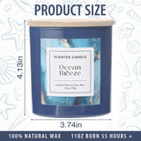 Ocean Breeze Candle,Spring & Summer Scented Candle,Natural Soy Wax Candles For Home Scented,Candle Gift For Women Men,11 Oz