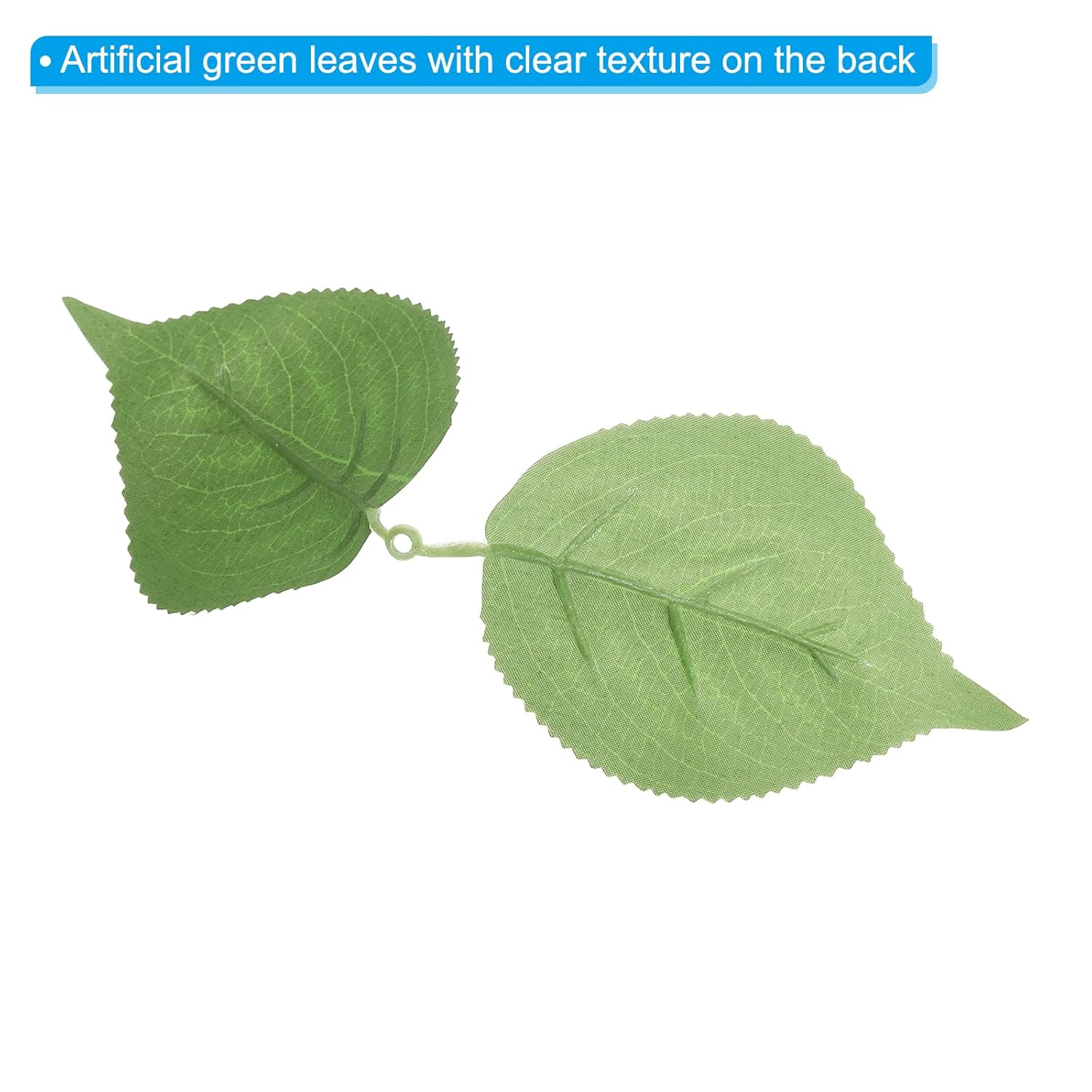 3.15X11.02 Artificial Silk Hydrangea Leaf, 40 Pcs Artificial Green Fake Leaves