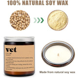 Veterinarian Gift Candle - Pet / Puppy Scented Candle - 8Oz Jar - Modern Style - Blue - Stress Relief & Home Fragrance