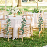 3Pcs Wedding Aisle Decorations For Wedding Ceremony Pink Aisle Pew Artificial Flowers Arrangements For Wedding Chair Decorations Reception Church Party Decor With Leaves And Ribbons