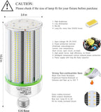 2 Pack 80W LED Corn Light Bulbs E26 E39 Base 5000K Daylight AC110-277V Metal Halide HID CFL Replacement