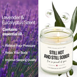 Sobriety Gifts For Women Men, 1 Year 2 Year Sober Gifts, Best Sobriety Recovery Gift, Sober Celebration, Anniversary, Proud Of You Presents For Her - Handmade Lavender Scented Candle 7Oz