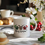 Christmas Dog Mugs, Merry Woofmas Christmas Dog Paw Coffee Mugs Gifts For Women Girls Dog Lovers, Holiday Drinking Party Mug For Table Decortaions, 11Oz Ceramic Cup