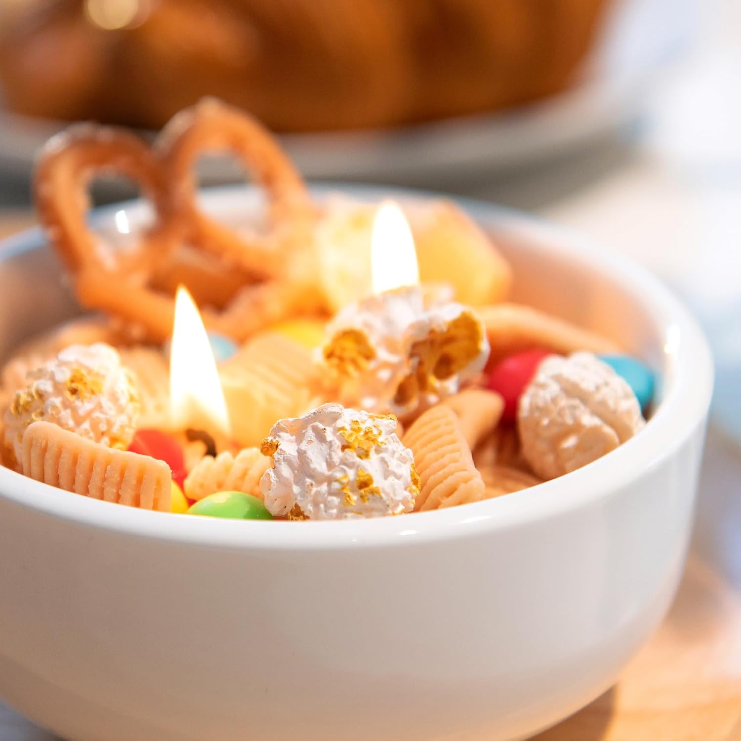 Realistic Mix Snacks Bowl Scented Aromatherapy Candle