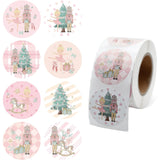 500Pcs Christmas Nutcracker Round Stickers, 8 Cute Designs Roll Decals King Soldier Ballerina Girl Xmas Tree Envelope Adhesive Labels For Xmas Winter Party Gift Greeting Card Decor, 1.5 Inch