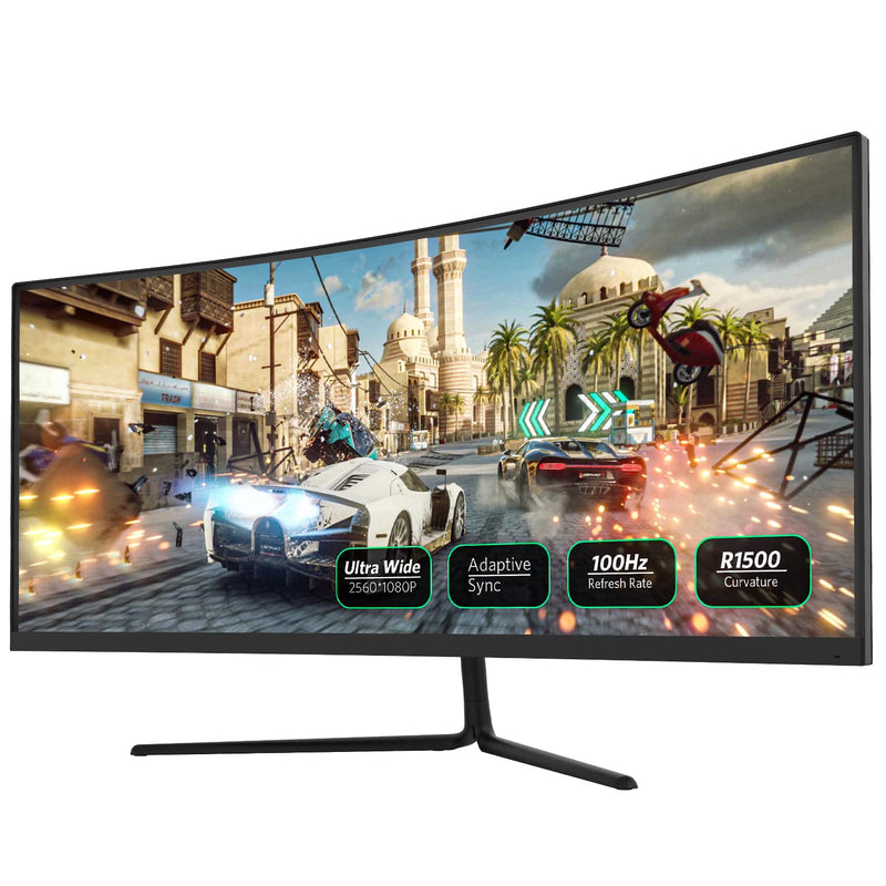 29" Curved 100Hz Gaming Monitor Full Hd 21:9 Ultra Wide 2560 * 1080P Hdmi Dp P