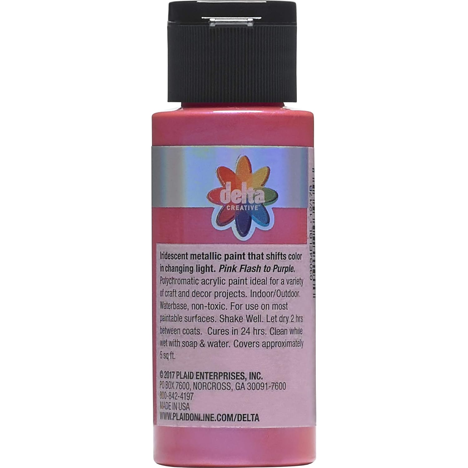 Delta Creative Ceramcoat Acrylic Paint, 2 oz, Flash Metallic Pink