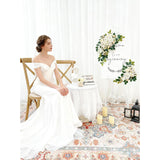 Pack Of 2 Wedding Arch, Artificial Flowers, Wedding Decor?Flower Garland Be Suited To Banquet, Party, Reception Entrance Welcome Sign And Background Decoration (Milky White)
