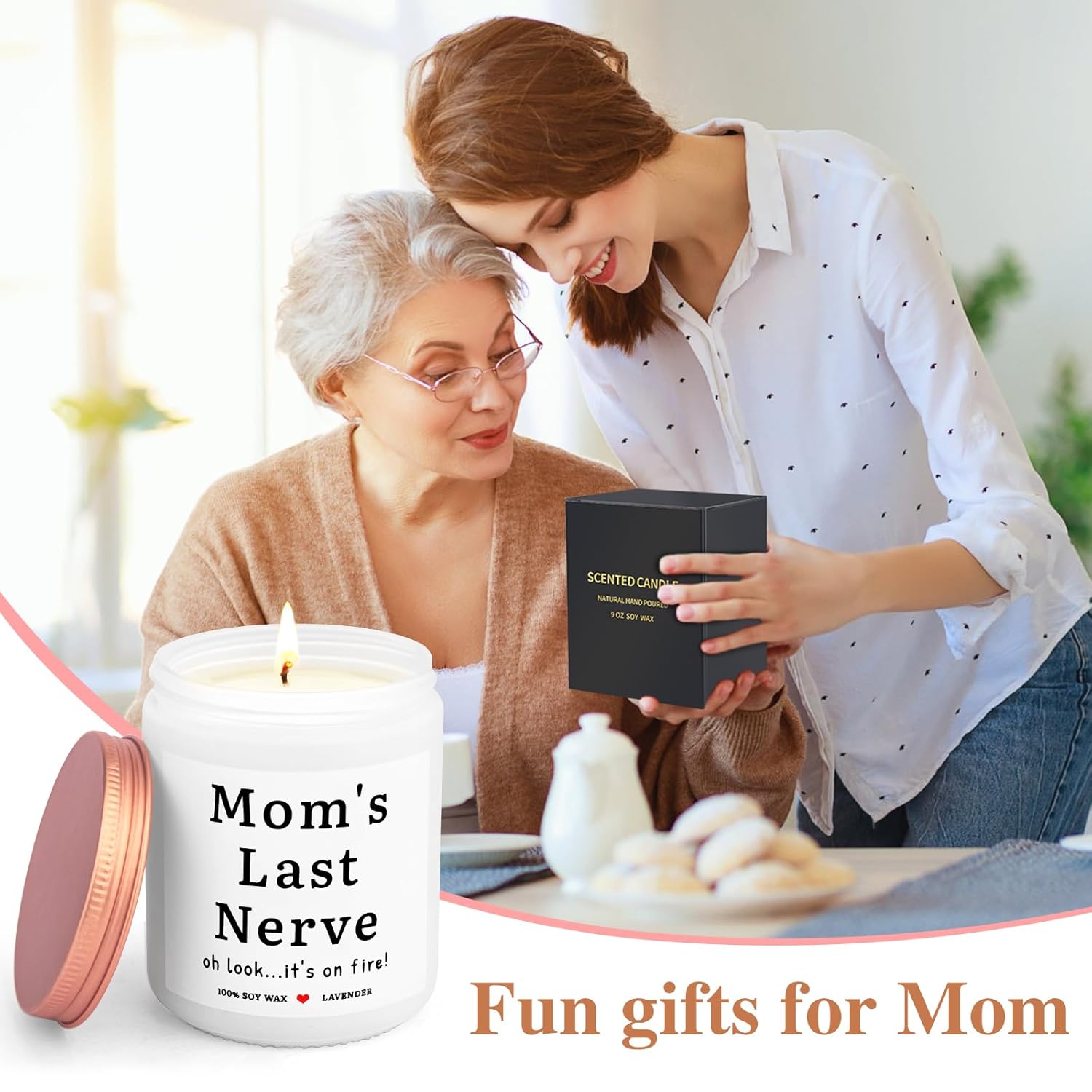 Gifts For Mom From Daughter Son, Mothers Day Gifts From Daughter - Mom'S Gift - Birthday Thanksgiving Day Gift For Mom Mother - Scented Candles For Women Funny Unique Presents- Lavender Scented
