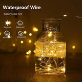 4 Pack Battery Operated Fairy Lights 16FT 50 LED Warm White String Lights with Timer Waterproof Cuttable Starry Lights for Bedroom Wedding Christmas Decor